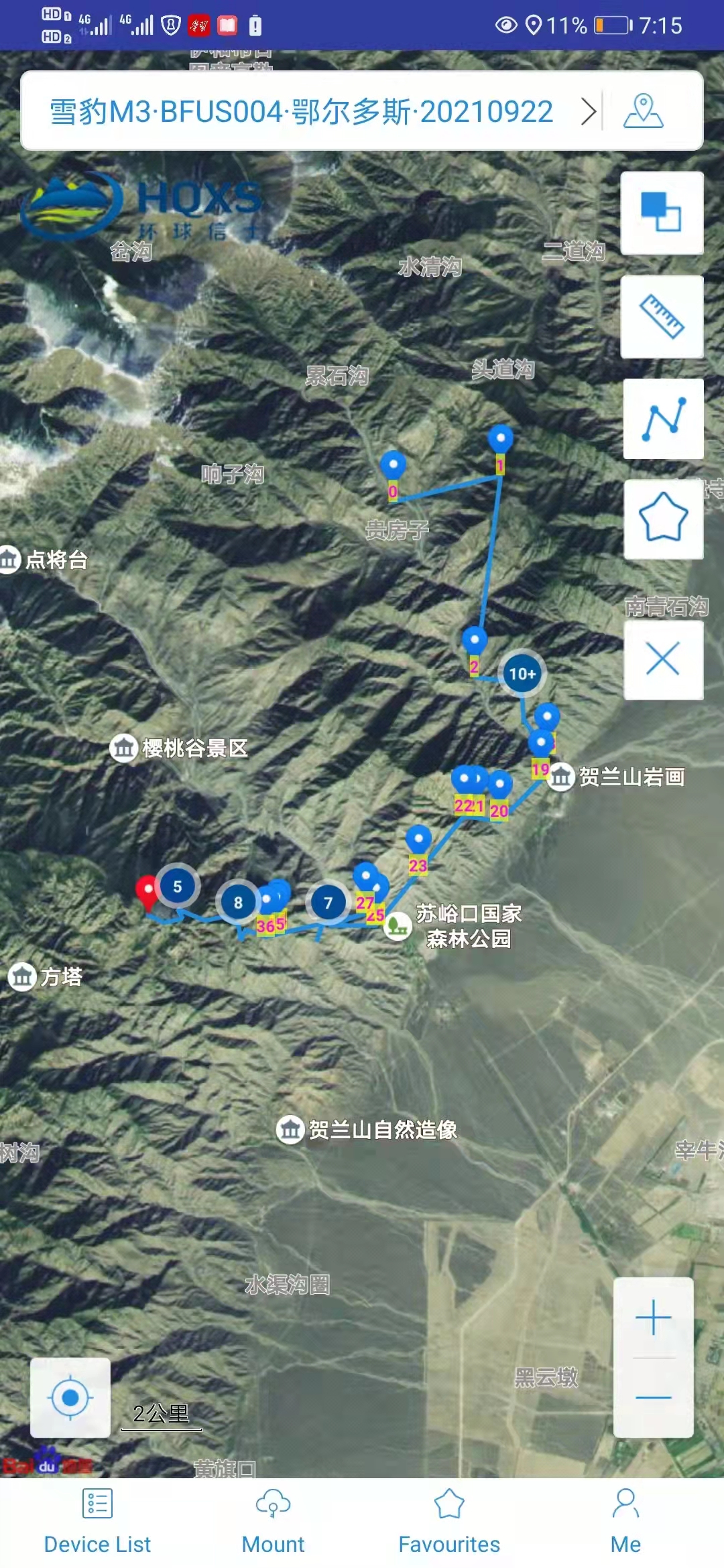 雪豹“游覽”路線示意圖。.jpg
